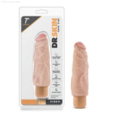 Dr. Skin By Blush® | Cock Vibe 9 Realistic Beige 7.5-Inch Long Vibrating Dildo-French Quarter Lingerie